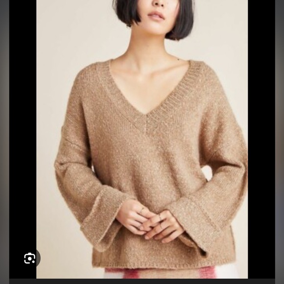 Anthropologie Maggie bell sleeve wool blend sweater - Picture 2 of 7